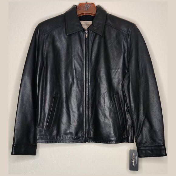 GUESS by Marciano Men’s Leather Jacket – Black – NEW (M) - Full Zip –NWT
